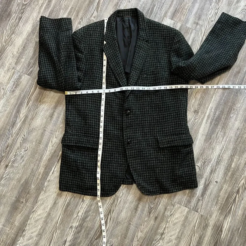 Vintage Harris Tweed 100% Wool Houndstooth Blazer Jacket – 44R - Picture 7 of 9